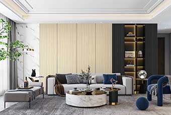辽源轻奢风格-客厅
