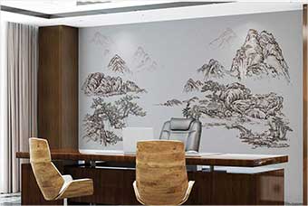 辽源森佰汇航空纤维墙咔（山水之间）