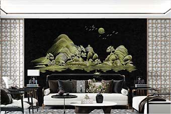 辽源森佰汇航空纤维墙咔（湖光山色）